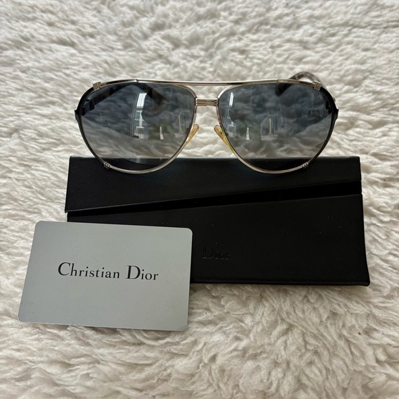 Christian Dior Chicago2 Unisex Gradient Charcoal BlackGunmetal Sunglasses w/case main image 4